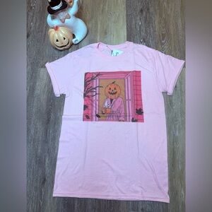 Pumpkin Head Tee 🎃 Pink